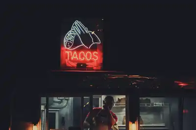 Authentic taco truck with fresh ingredients