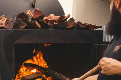 BBQ food truck catering at an event
