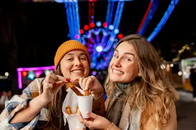 Food trucks at a community festival