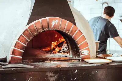 Wood-fired pizza from a food truck
